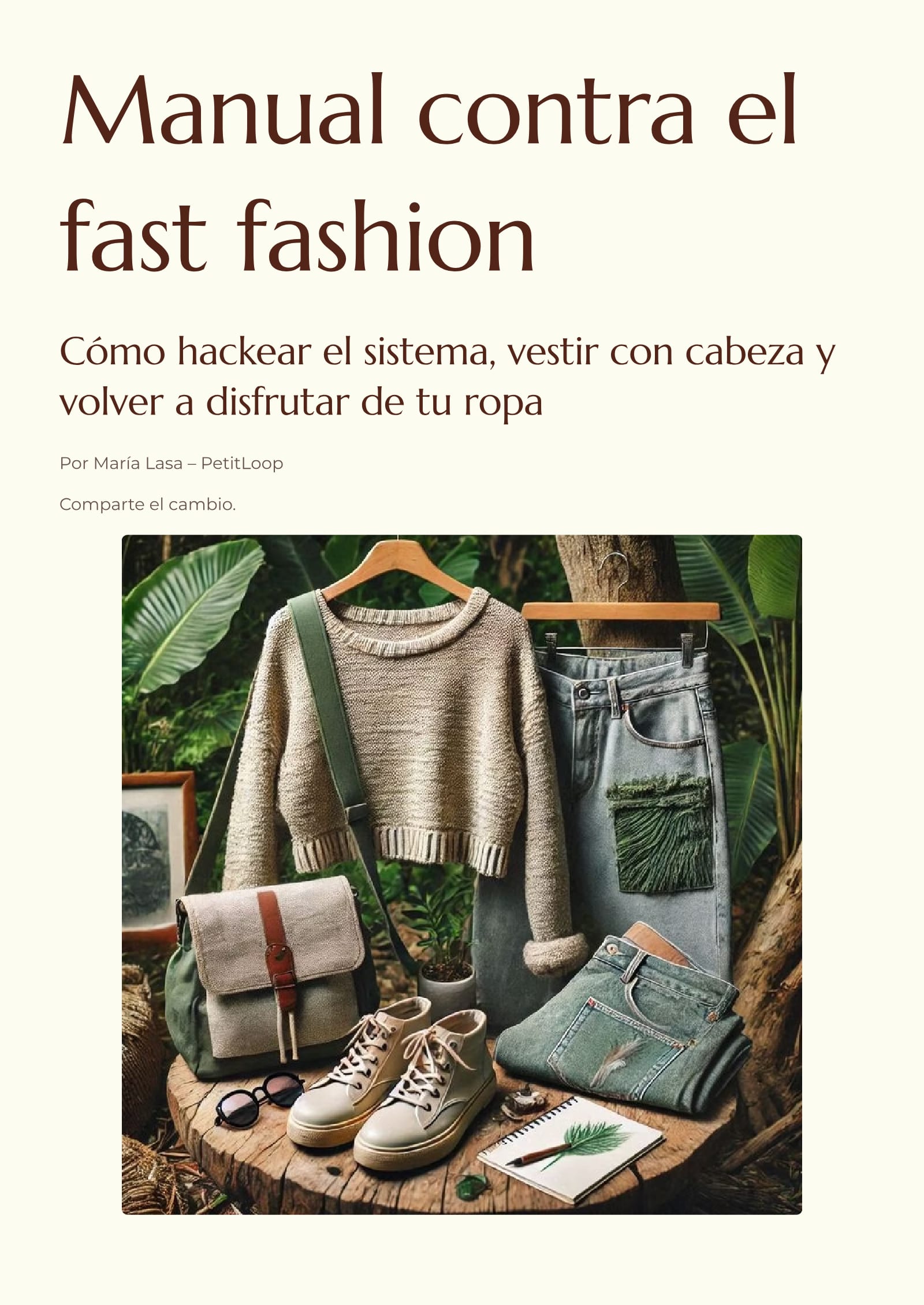 Portada de «Manual contra el fast fashion»