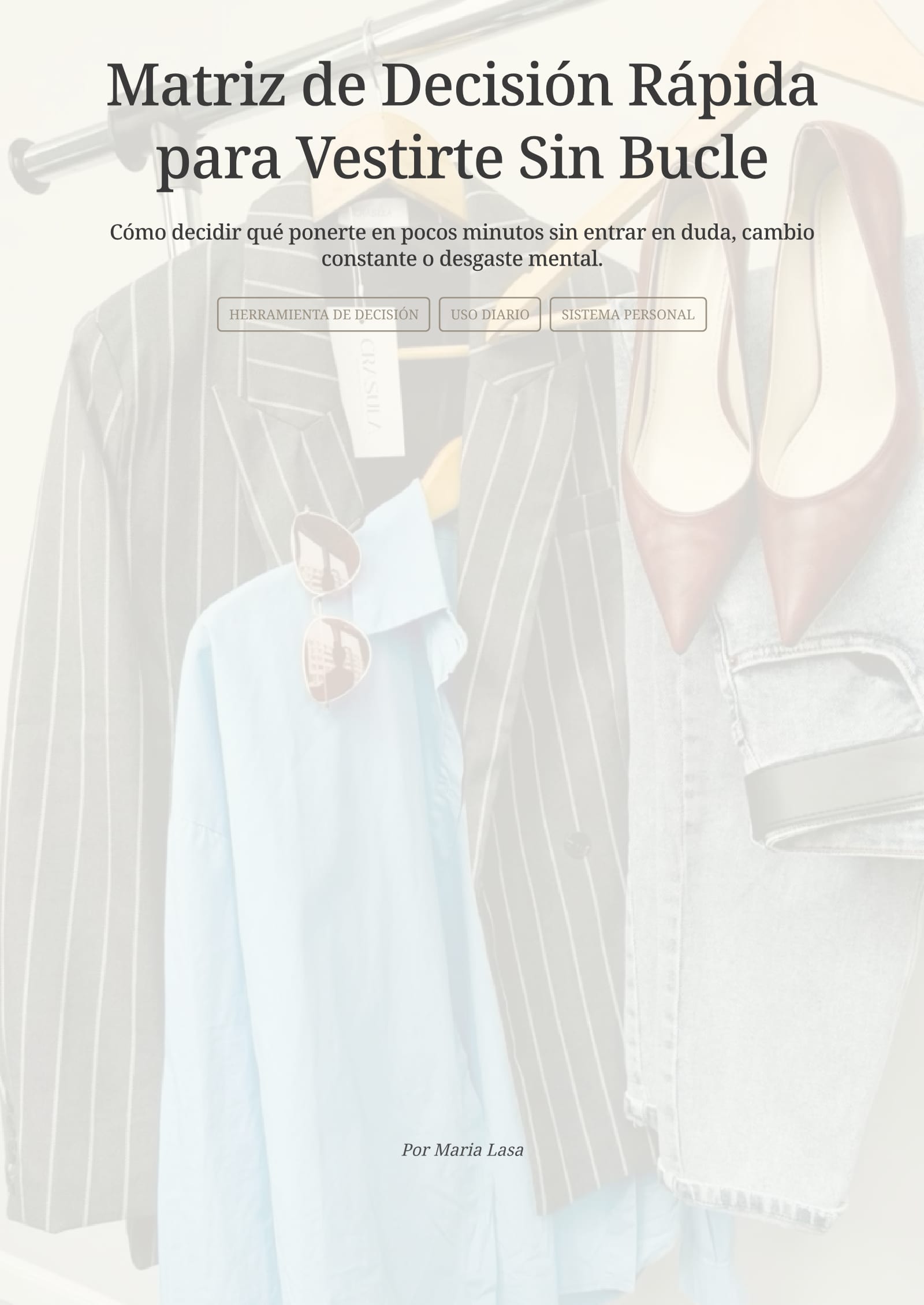 Portada de «Matriz de decisión rápida para vestirte sin bucle»
