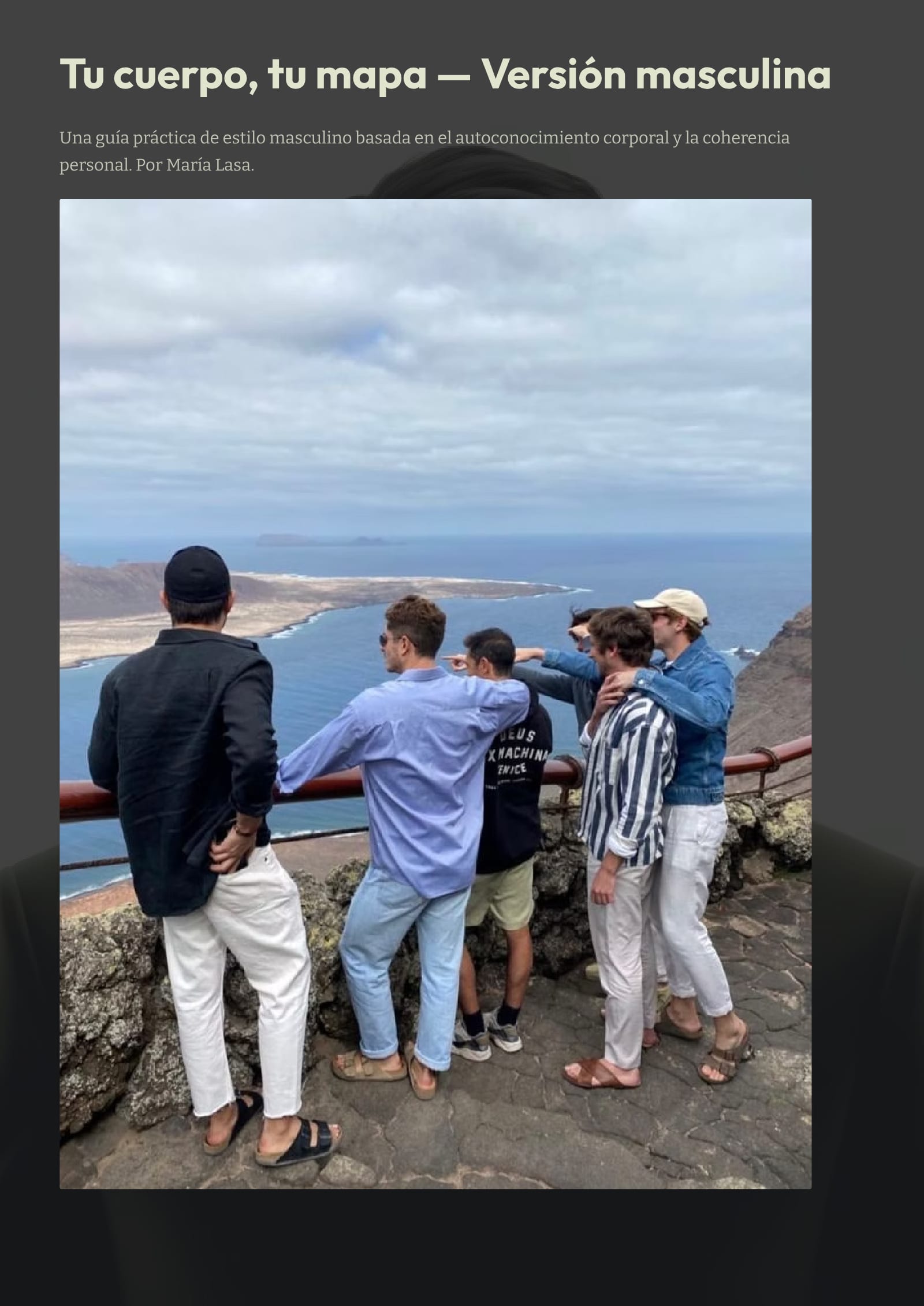 Portada de «Tu cuerpo, tu mapa (versión masculina)»